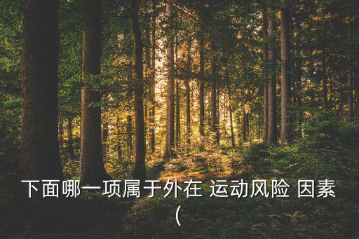 下面哪一項(xiàng)屬于外在 運(yùn)動(dòng)風(fēng)險(xiǎn) 因素(