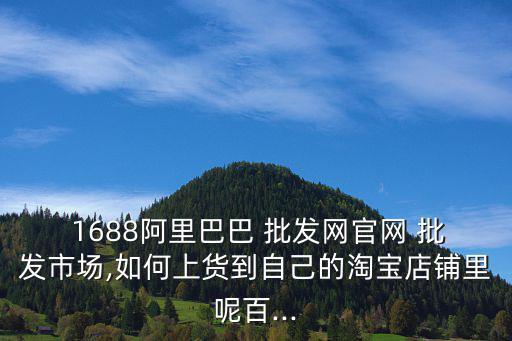 1688批發(fā)進貨網(wǎng),淘寶網(wǎng)購服裝批發(fā)如何找到一手貨源