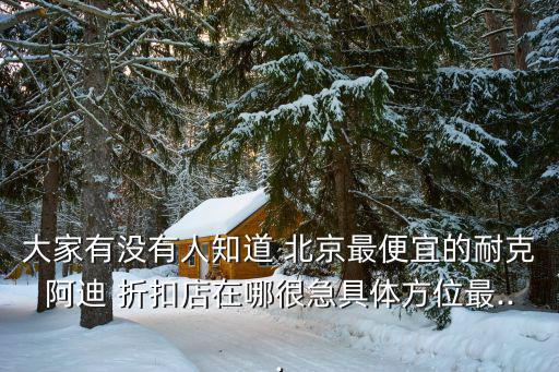 大家有沒有人知道 北京最便宜的耐克阿迪 折扣店在哪很急具體方位最...