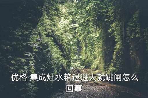 優(yōu)格集成灶打火沒反應,優(yōu)格集成灶具火箱后退時跳閘怎么辦?