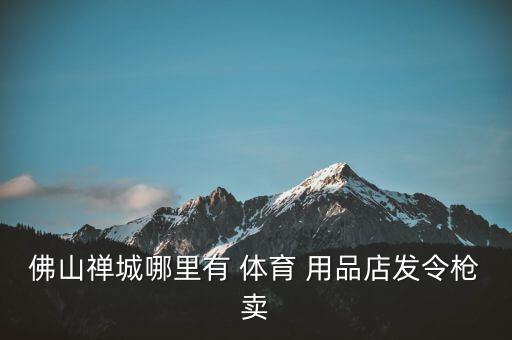 佛山禪城哪里有 體育 用品店發(fā)令槍賣