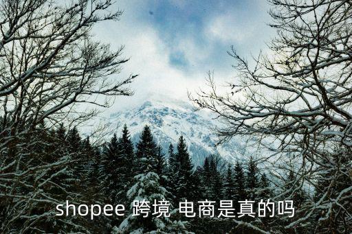 shopee 跨境 電商是真的嗎