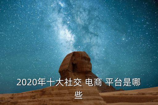 2020年十大社交 電商 平臺(tái)是哪些