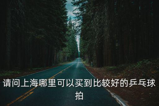 請問上海哪里可以買到比較好的乒乓球拍