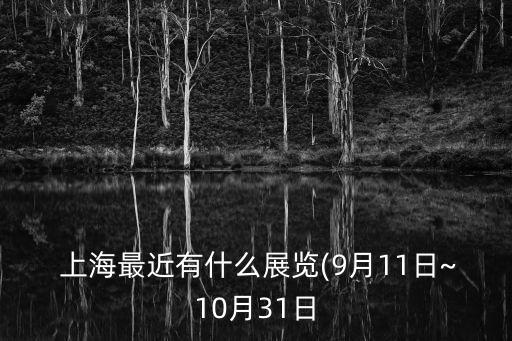  上海最近有什么展覽(9月11日~10月31日