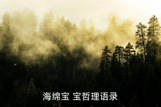 海綿寶 寶哲理語(yǔ)錄