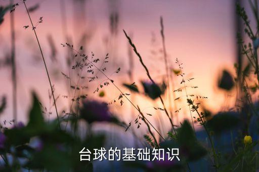 臺(tái)球的基礎(chǔ)知識(shí)