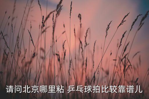 請(qǐng)問北京哪里粘 乒乓球拍比較靠譜兒