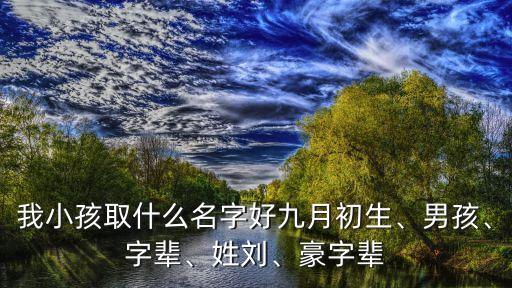 我小孩取什么名字好九月初生、男孩、字輩、姓劉、豪字輩