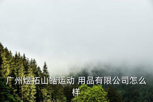 廣州煜拓山皓運動 用品有限公司怎么樣