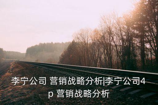 李寧公司 營銷戰(zhàn)略分析|李寧公司4p 營銷戰(zhàn)略分析