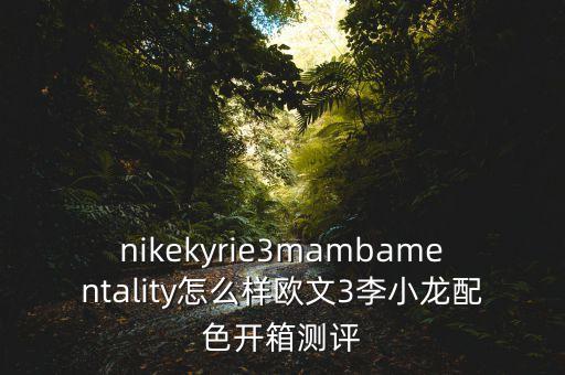 nikekyrie3mambamentality怎么樣歐文3李小龍配色開箱測評(píng)