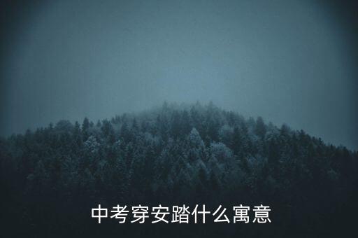  中考穿安踏什么寓意