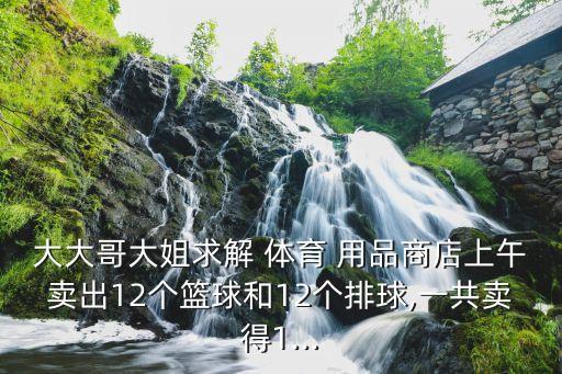 大大哥大姐求解 體育 用品商店上午賣出12個(gè)籃球和12個(gè)排球,一共賣得1...